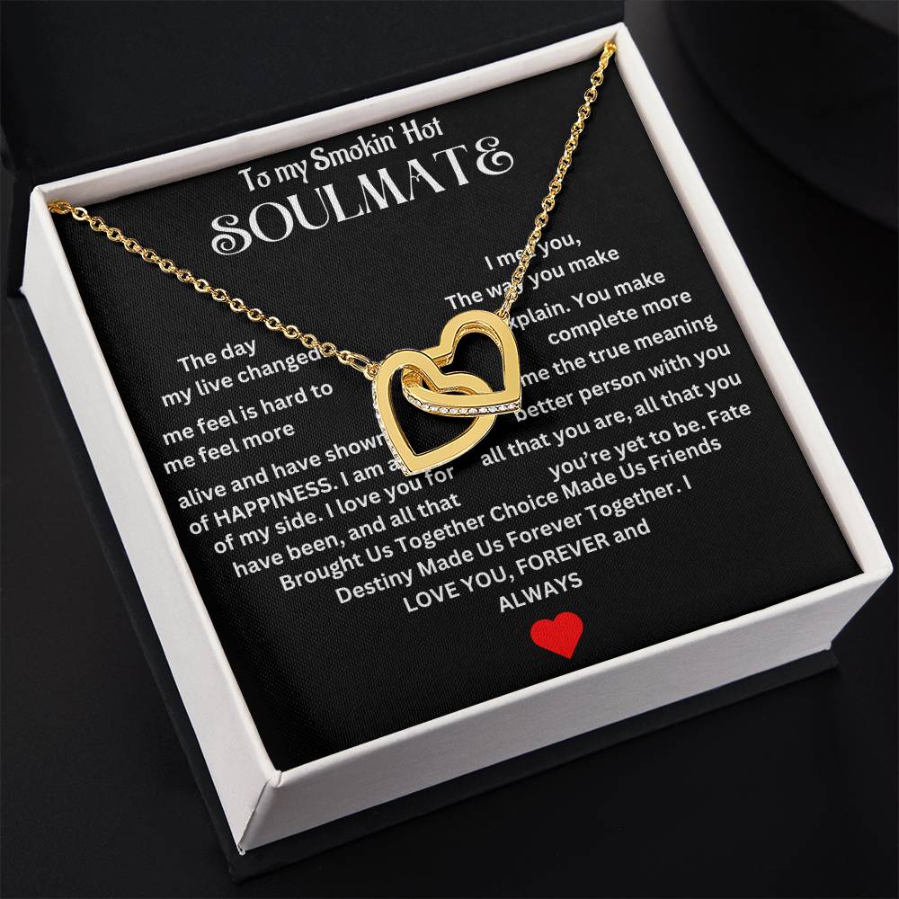 To Smokin' Hot Soulmate | Interlocking Hearts necklace