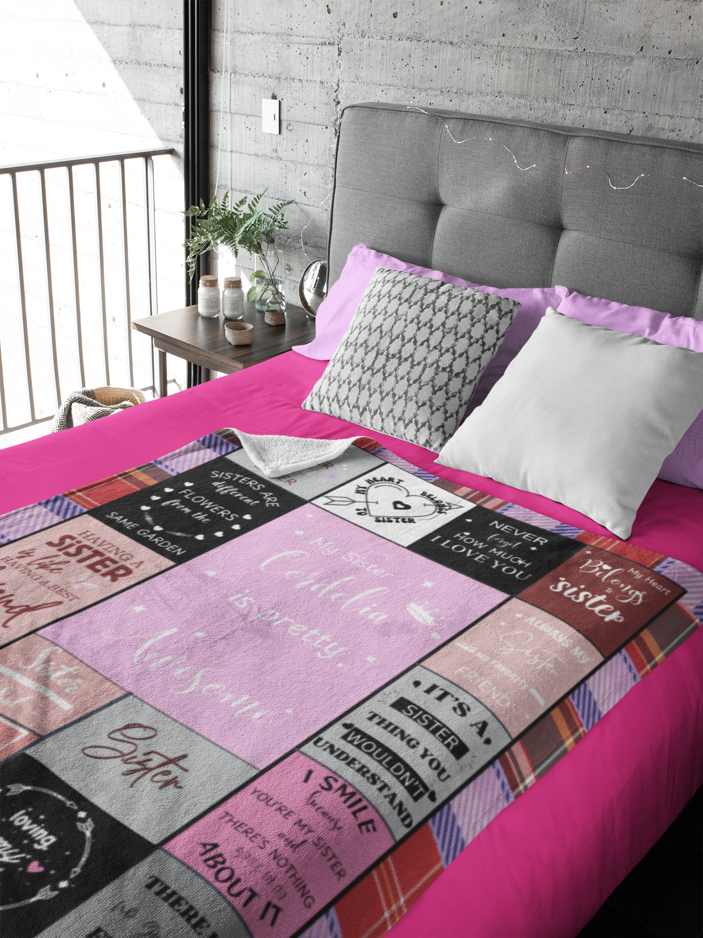 Plaid Border Sister Blanket
