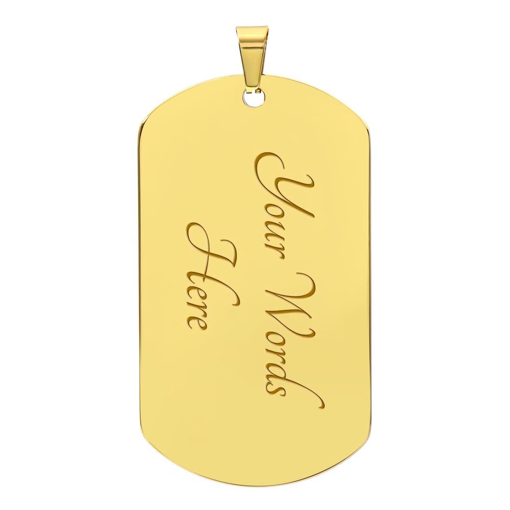 To My Son From Dad | Dog Tag Necklace