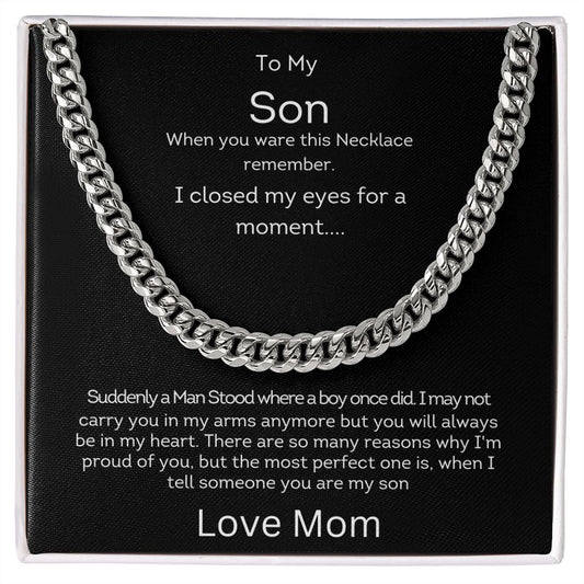 To My Son | Cuban Link Chain