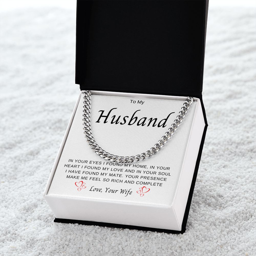 To My Husband | Cuban Chain Necklace