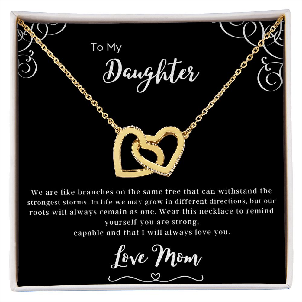 To My Daughter | Interlocking Heart Necklace