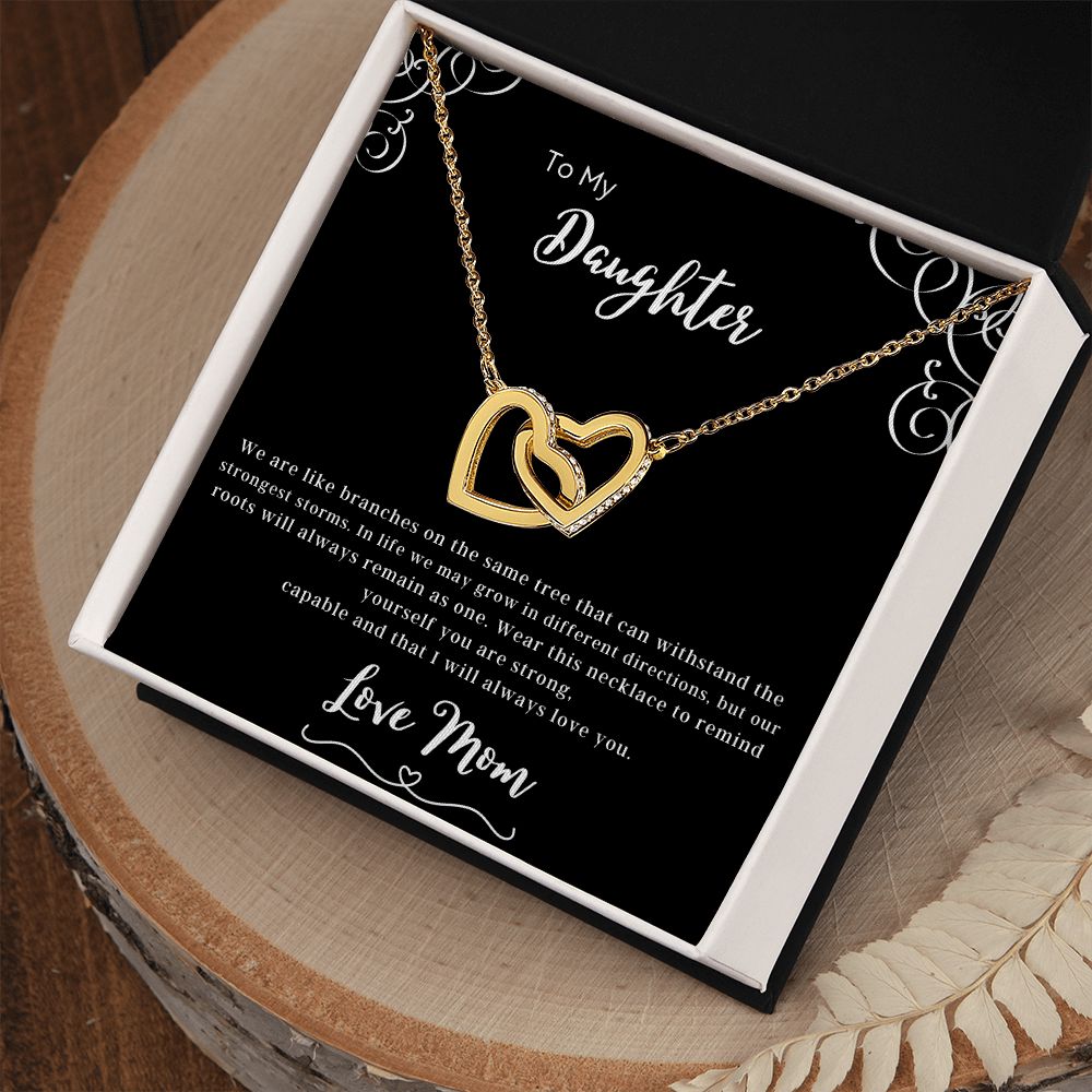 To My Daughter | Interlocking Heart Necklace