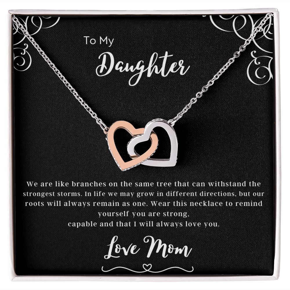 To My Daughter | Interlocking Heart Necklace