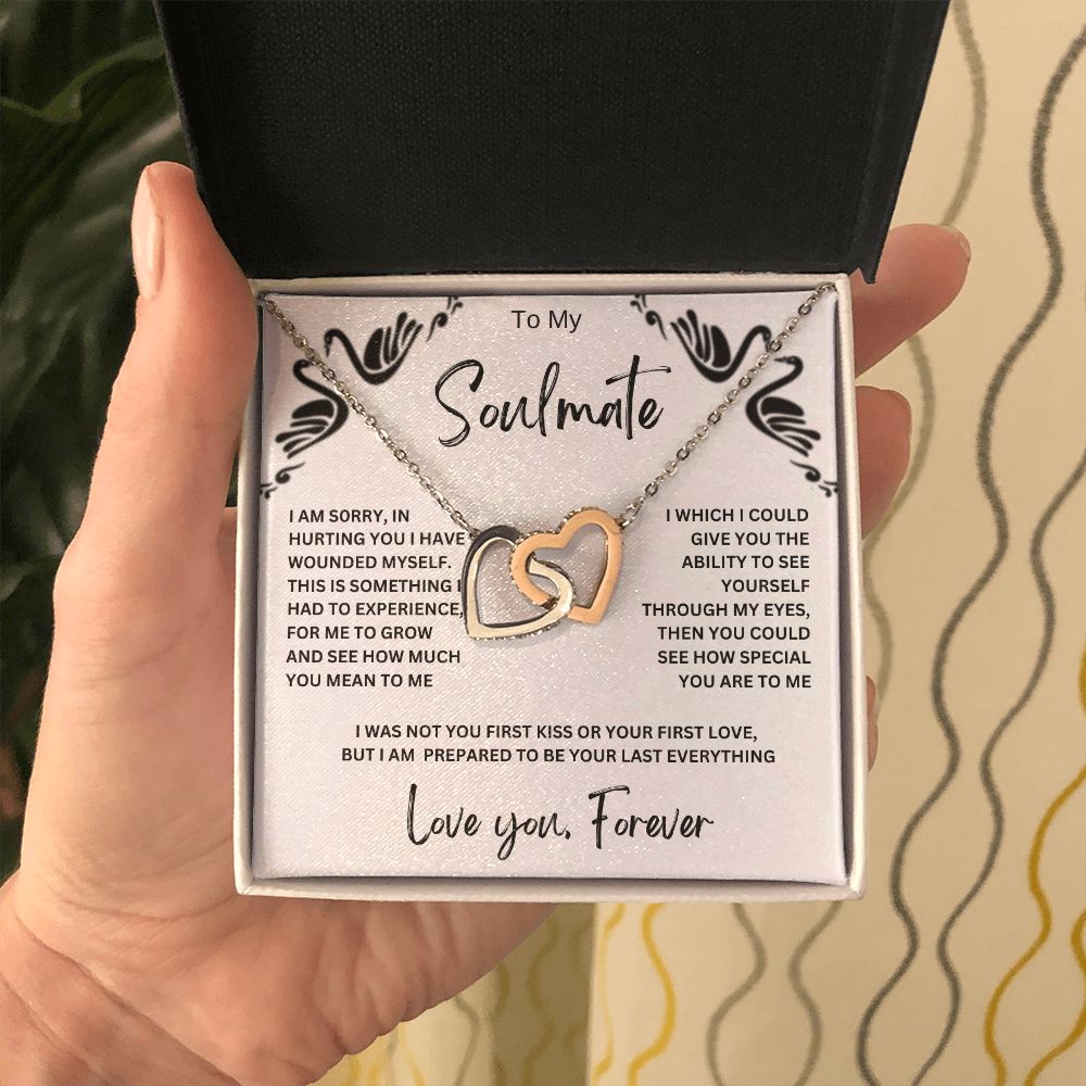 To My Soulmate | Interlocking Hearts Necklace