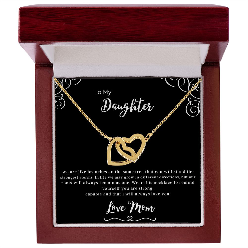 To My Daughter | Interlocking Heart Necklace