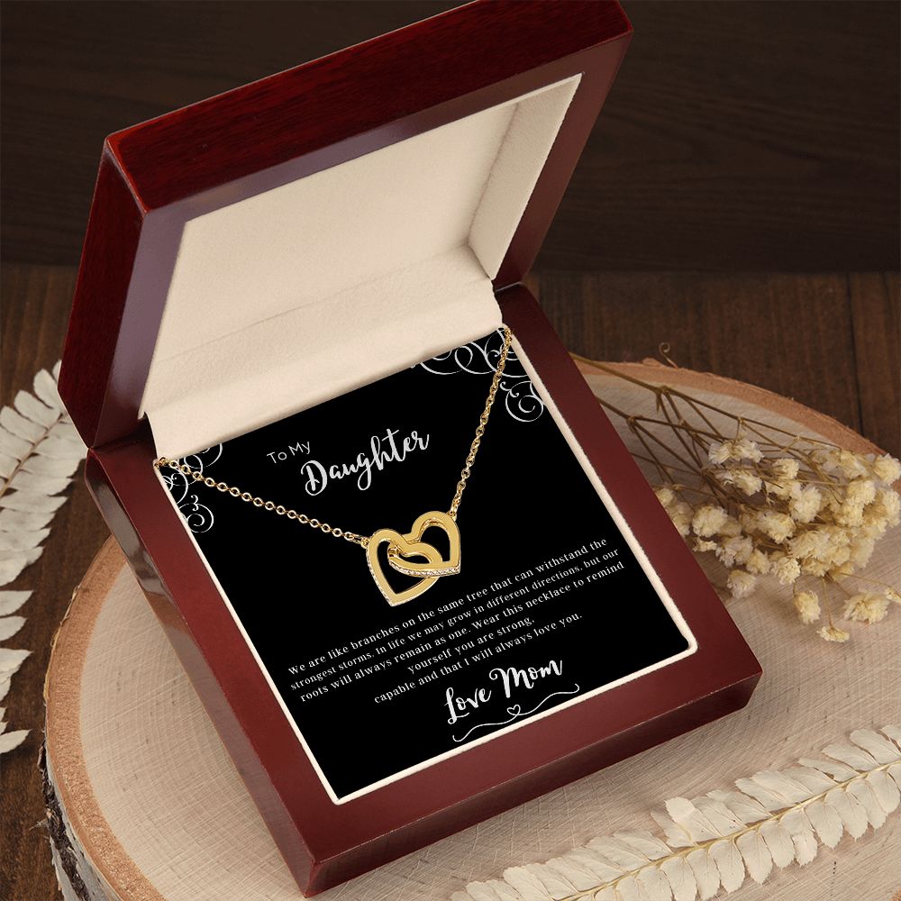 To My Daughter | Interlocking Heart Necklace