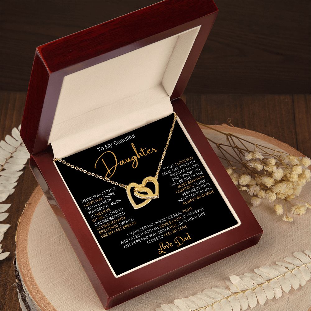 To My Daughter | InterLocking Hearts Necklace