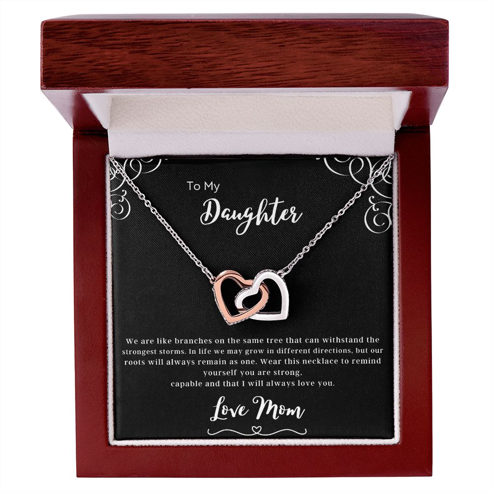 To My Daughter | Interlocking Heart Necklace