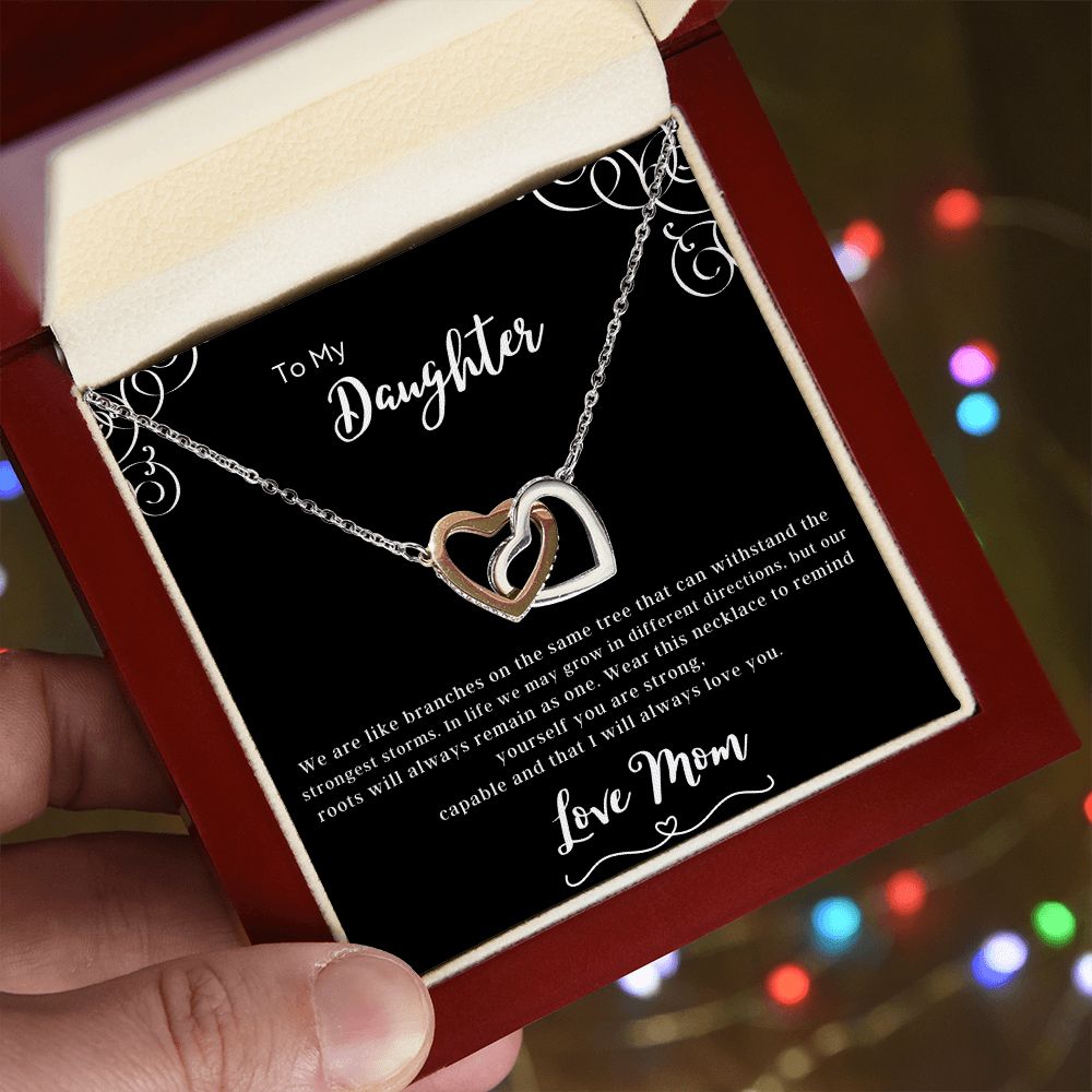 To My Daughter | Interlocking Heart Necklace