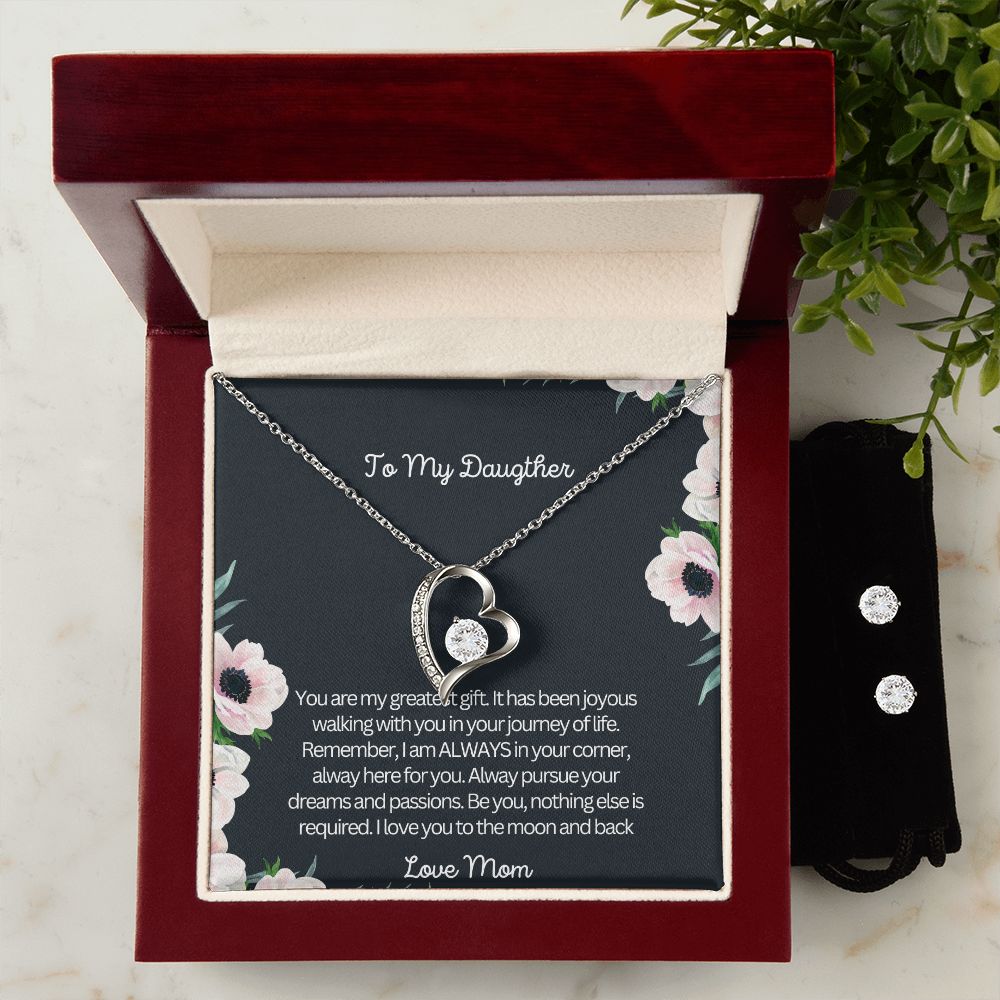 To My Daughter | Forever Love Necklace and Earring