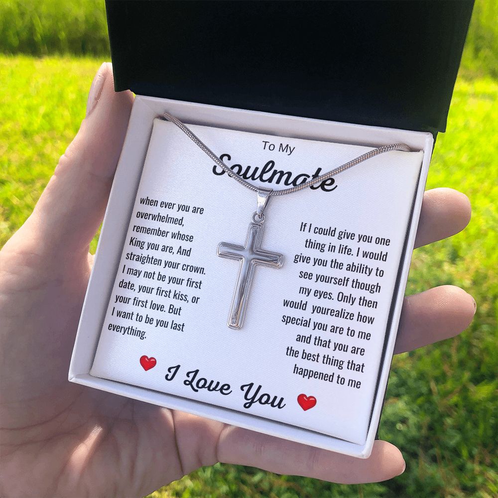 To My Soulmate | Stainless Steel Cross Necklace