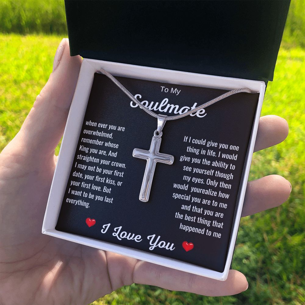To My Soulmate | Stainless Steel Cross Necklace