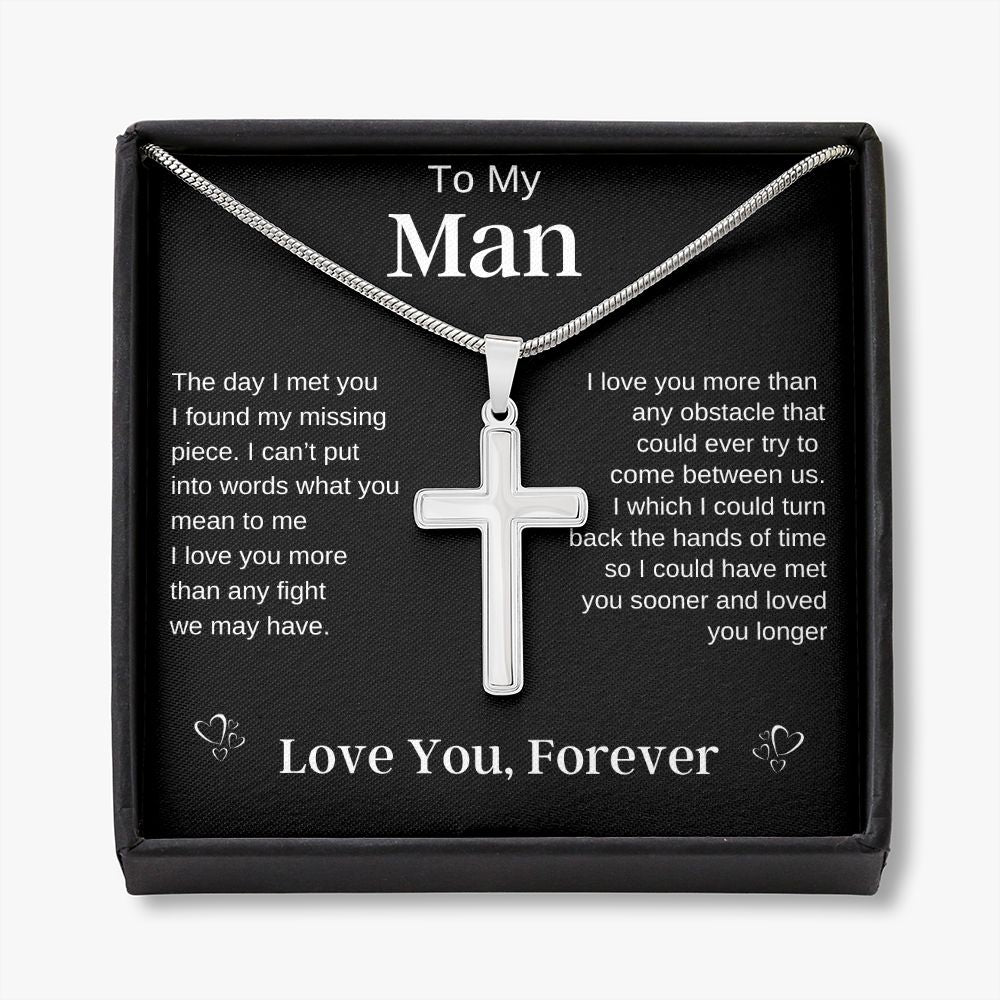 To My Man | Stainless Steel Cross Necklace
