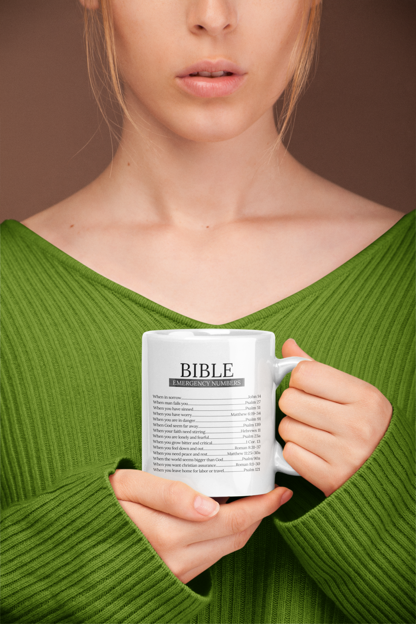 Faith | Emergency Numbers | 15 oz. White Mug