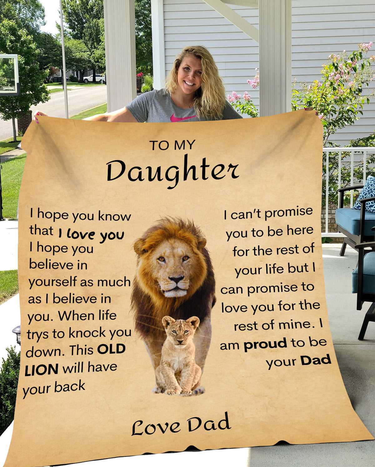 Daughter Blanket from Dad | VPM Cozy Plush Fleece Blanket - 50x60