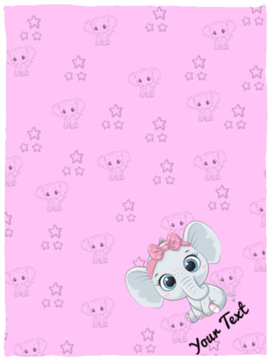 Personalized | Baby Elephant Blanket | 30 x 40