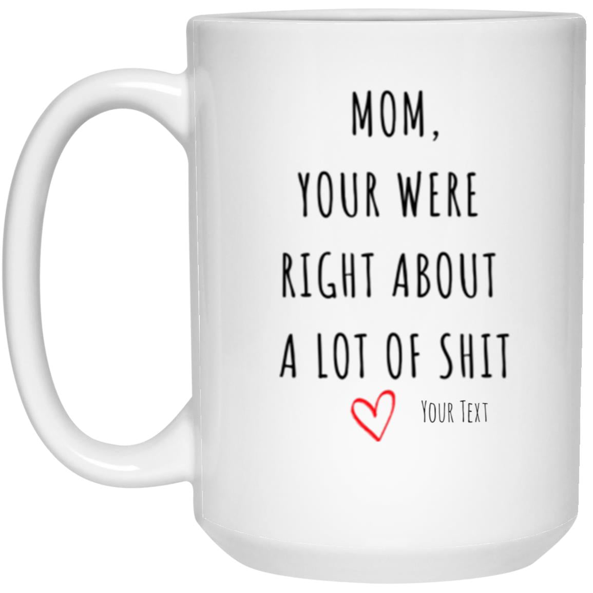 Personalized Mom Mug | You Were Right | 15oz White Mug