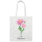 Birth Flower Tote Bag for Mother / Daughter / Wife