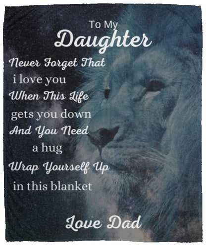 Daughter Blanket from Dad | VPM Cozy Plush Fleece Blanket - 50x60