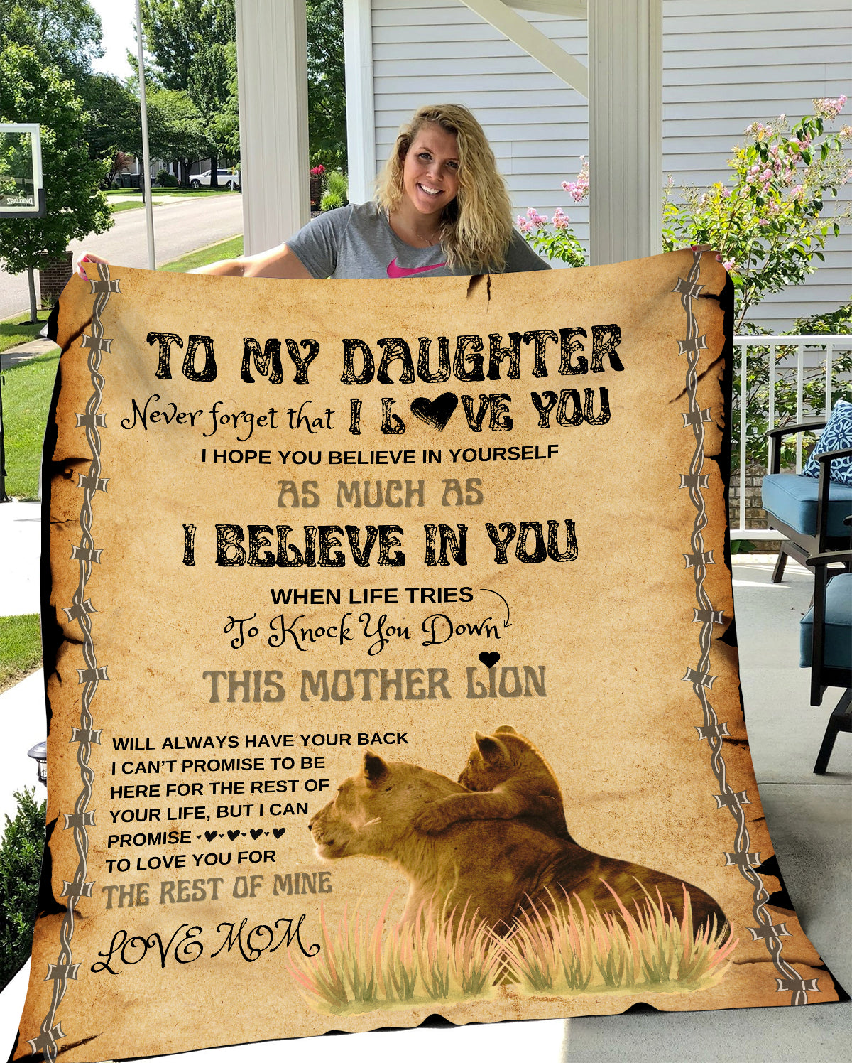 Daughter Blanket from Mom | VPM Cozy Plush Fleece Blanket - 50x60