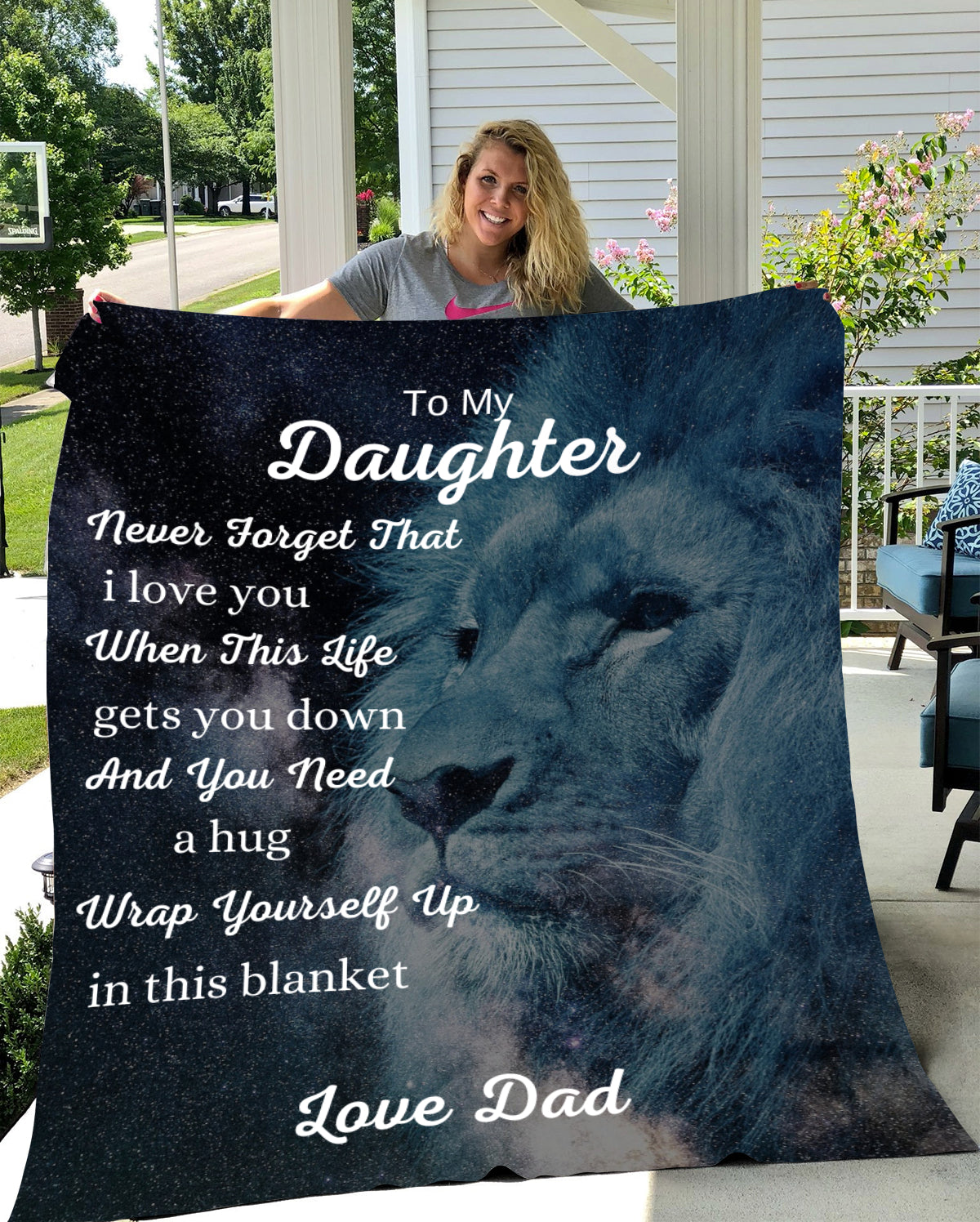 Daughter Blanket from Dad | VPM Cozy Plush Fleece Blanket - 50x60