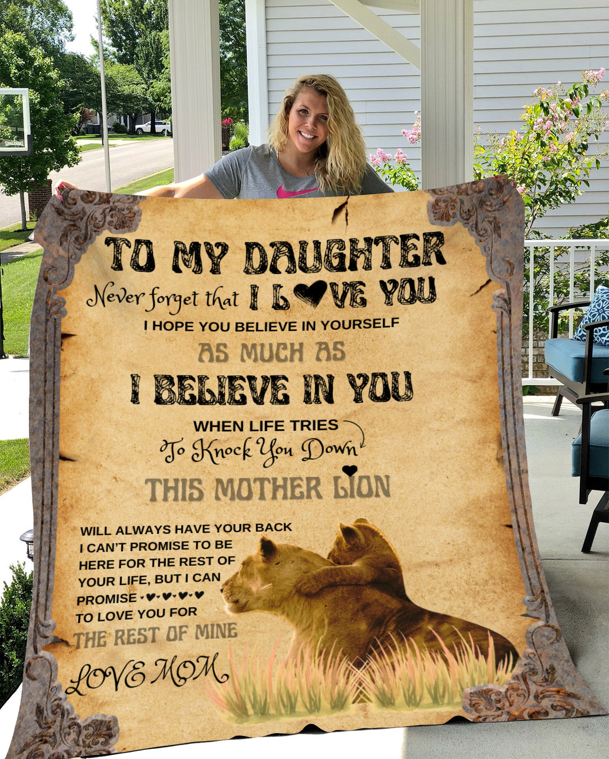 Daughter Blanket from Mom | VPM Cozy Plush Fleece Blanket - 50x60