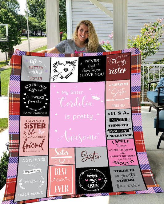 Plaid Border Sister Blanket