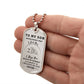 Dogtag Necklace for Son | Fist Bump |Personalize the back
