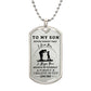 Dogtag Necklace for Son | HIgh Five | Personalize the back