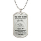 Dogtag Necklace for Son | Fist Bump |Personalize the back
