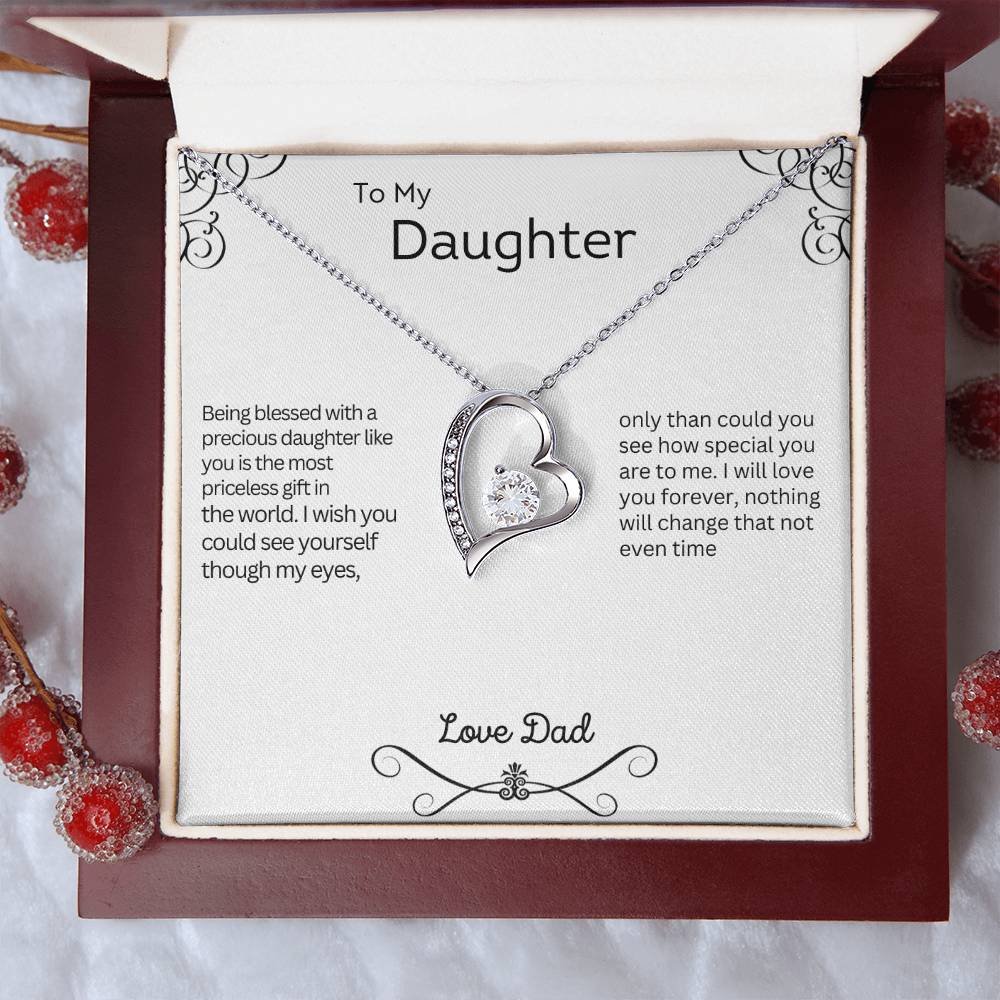 To My Daughter From Dad | Forever Love Necklace