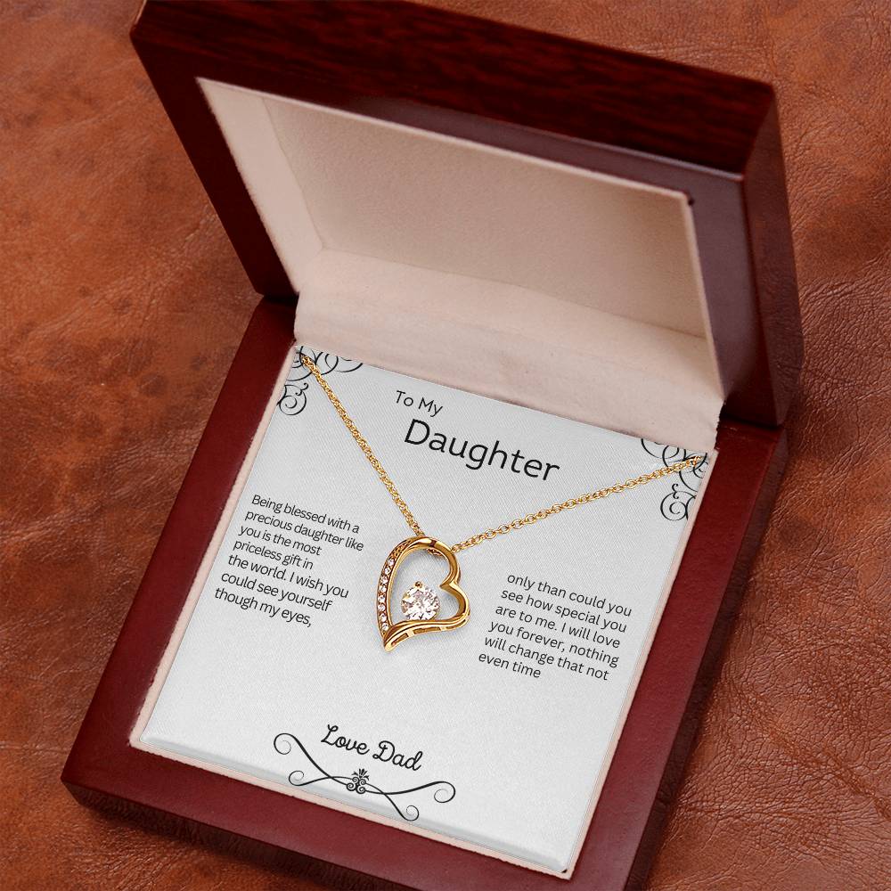 To My Daughter From Dad | Forever Love Necklace