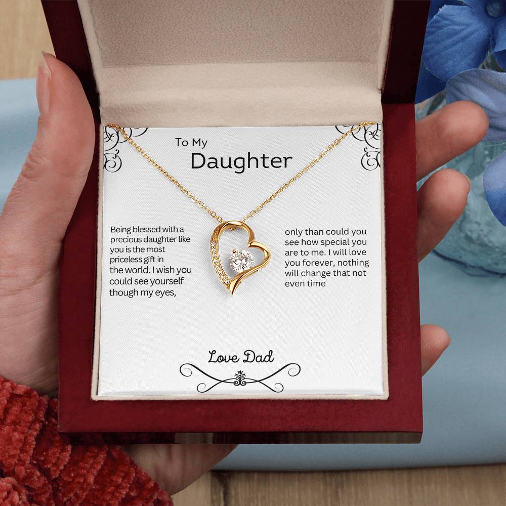 To My Daughter From Dad | Forever Love Necklace