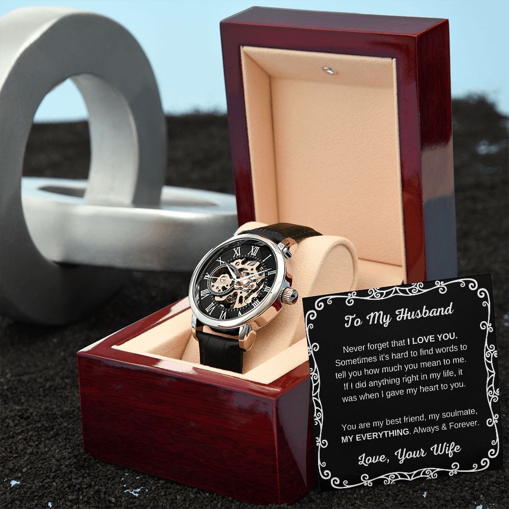 To My Husband | Men's Openworks Watch