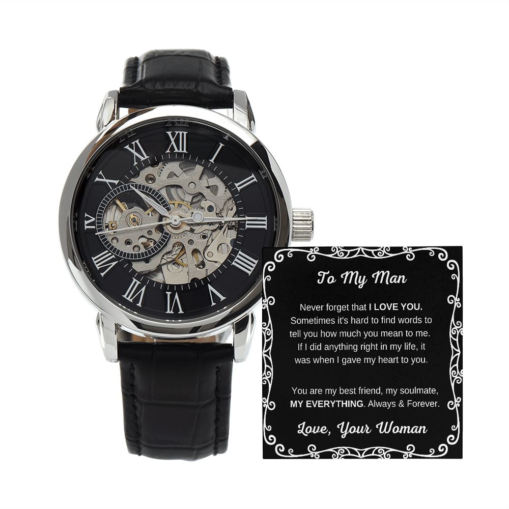 To My Man | Men's Openwork Watch