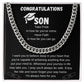To My Son for Graduation | Cuban Link Chain Necklace