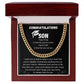 To My Son for Graduation | Cuban Link Chain Necklace