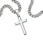 To My Husband | Cross on Cuban Link Chain