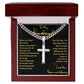 To My Husband | Cross on Cuban Link Chain