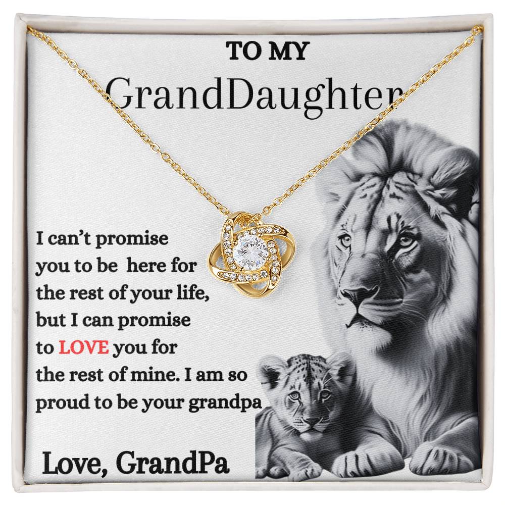 To My GrandDaughter From GrandPa | Love Knot Necklace