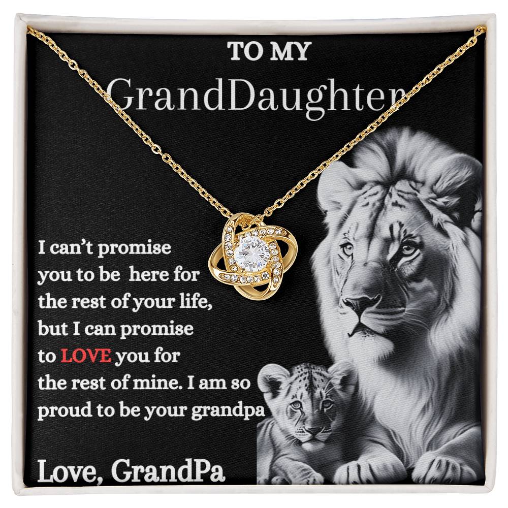 To My GrandDaughter From GrandPa | Love Knot Necklace