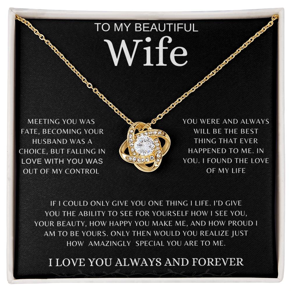 To My Wife | Love Knot Necklace