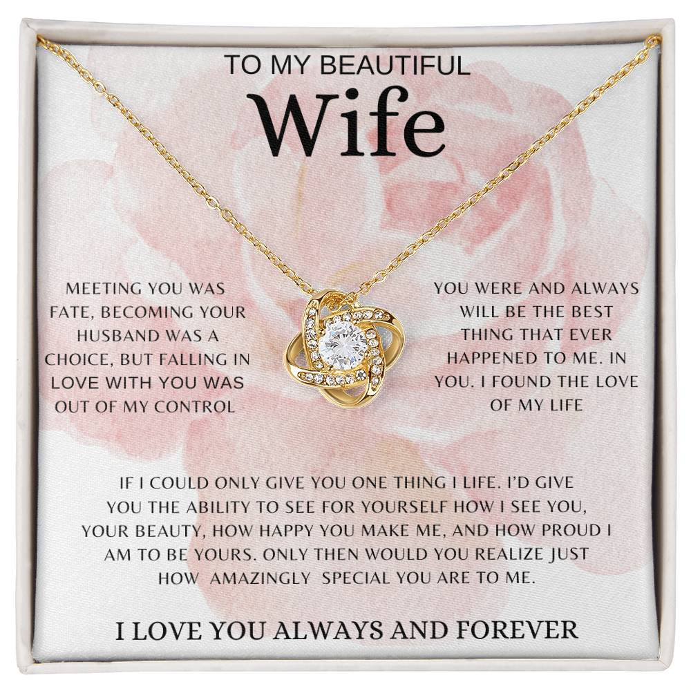 To My Wife | Love Knot Necklace