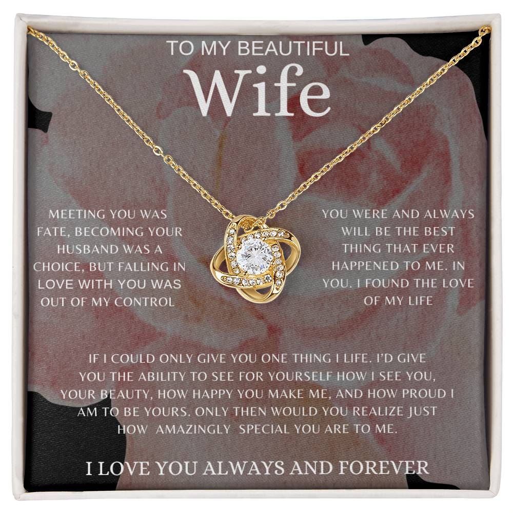 To My Wife | Love Knot Necklace