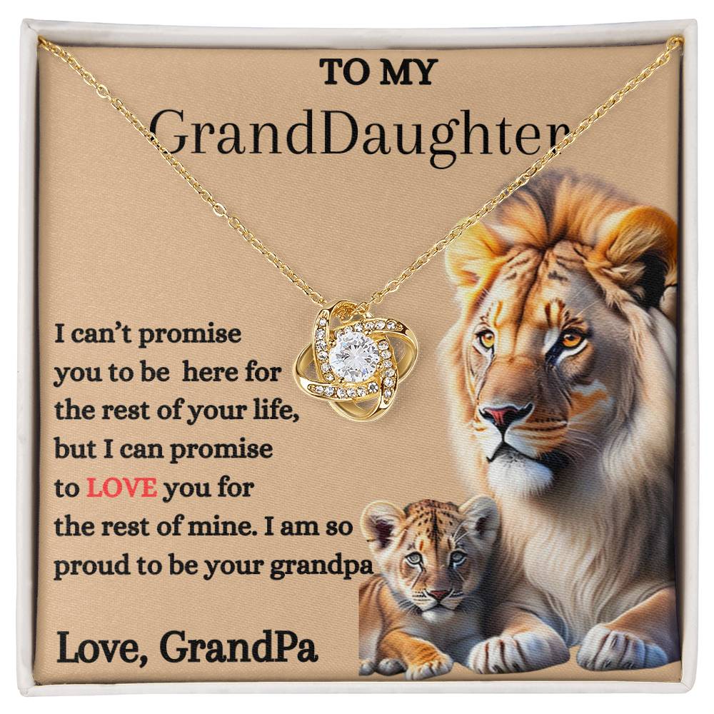 To My GrandDaughter From GrandPa | Love Knot Necklace