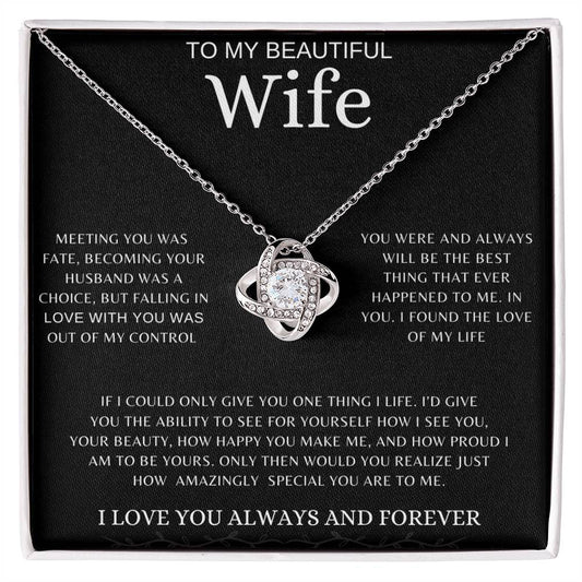 To My Wife | Love Knot Necklace