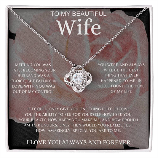 To My Wife | Love Knot Necklace