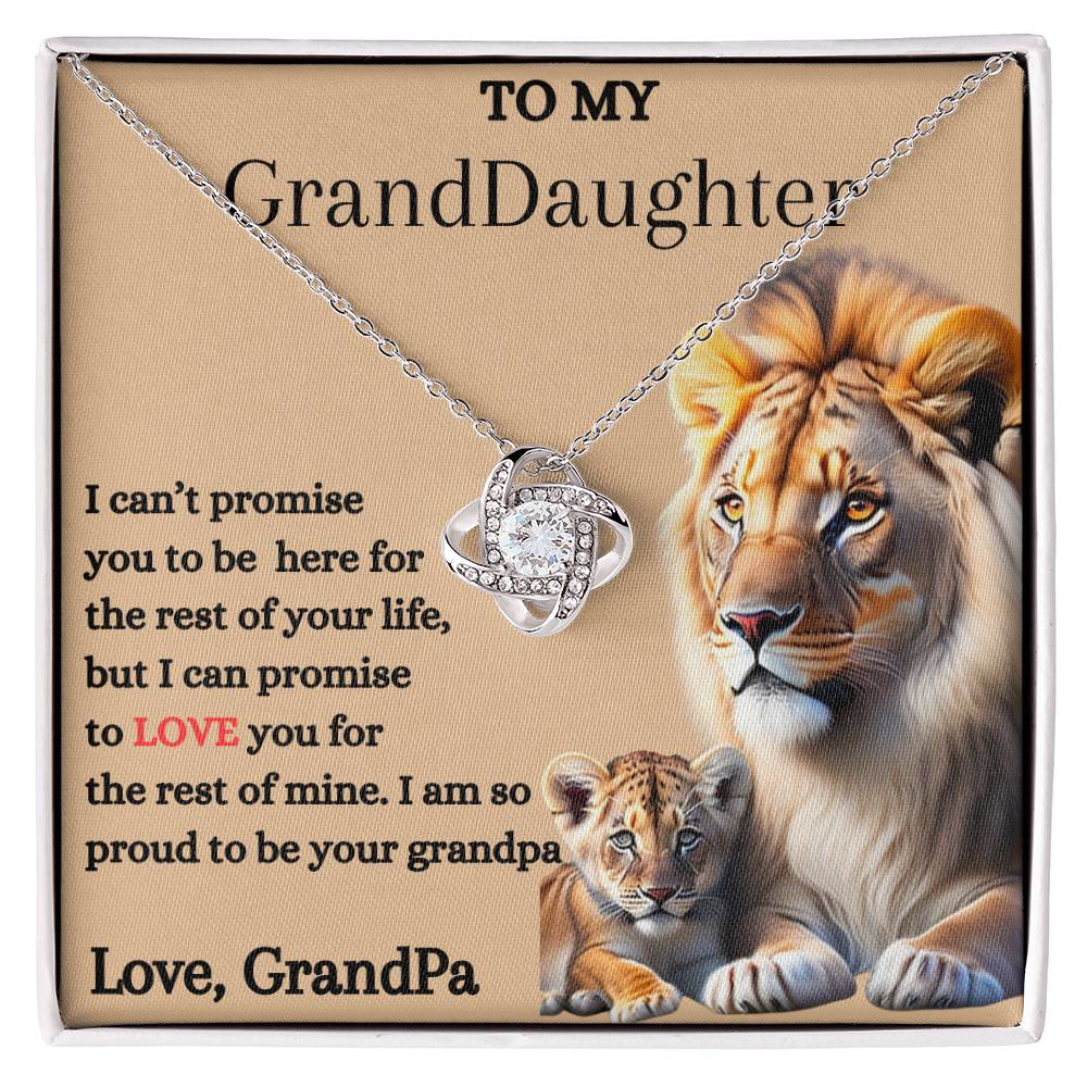 To My GrandDaughter From GrandPa | Love Knot Necklace