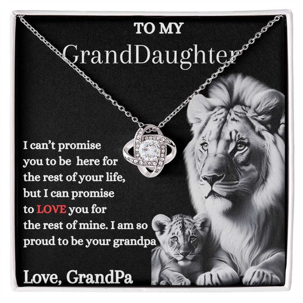 To My GrandDaughter From GrandPa | Love Knot Necklace